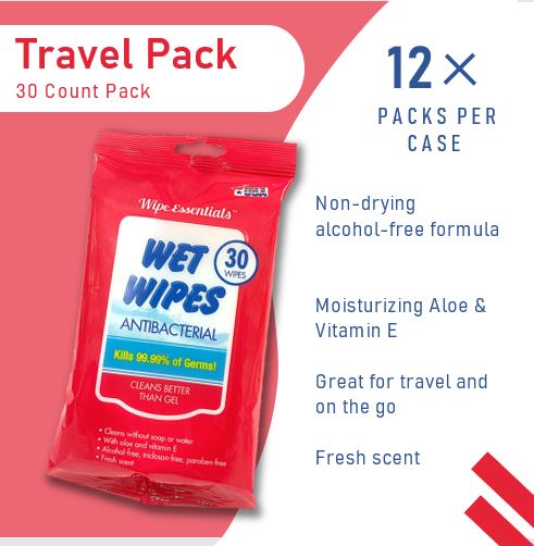 Wet Ones Antibacterial Hand Wipes, Fresh Scent Wipes | Travel Wipes Case,  Antibacterial Wipes | 20 ct. Travel Size Wipes