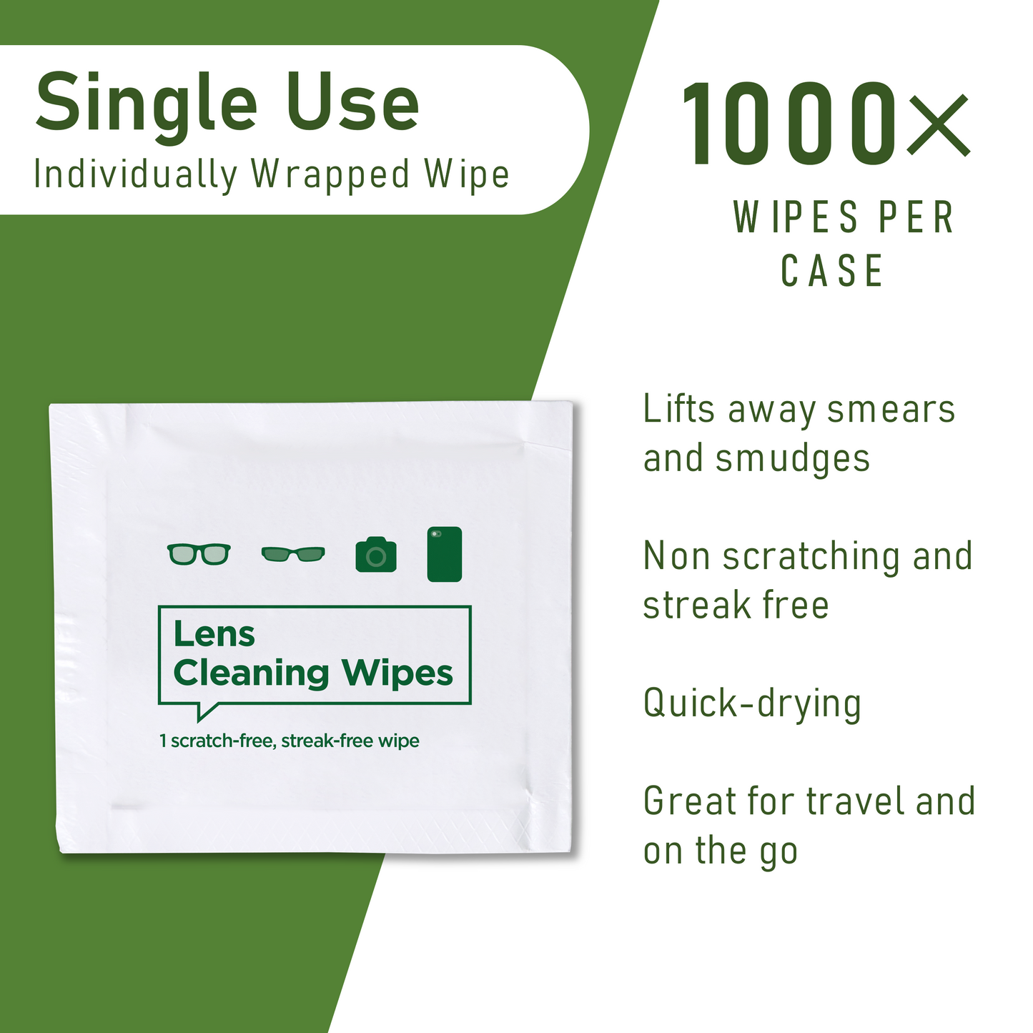 HandyClean Lens Cleaning Wipes Individually Wrapped