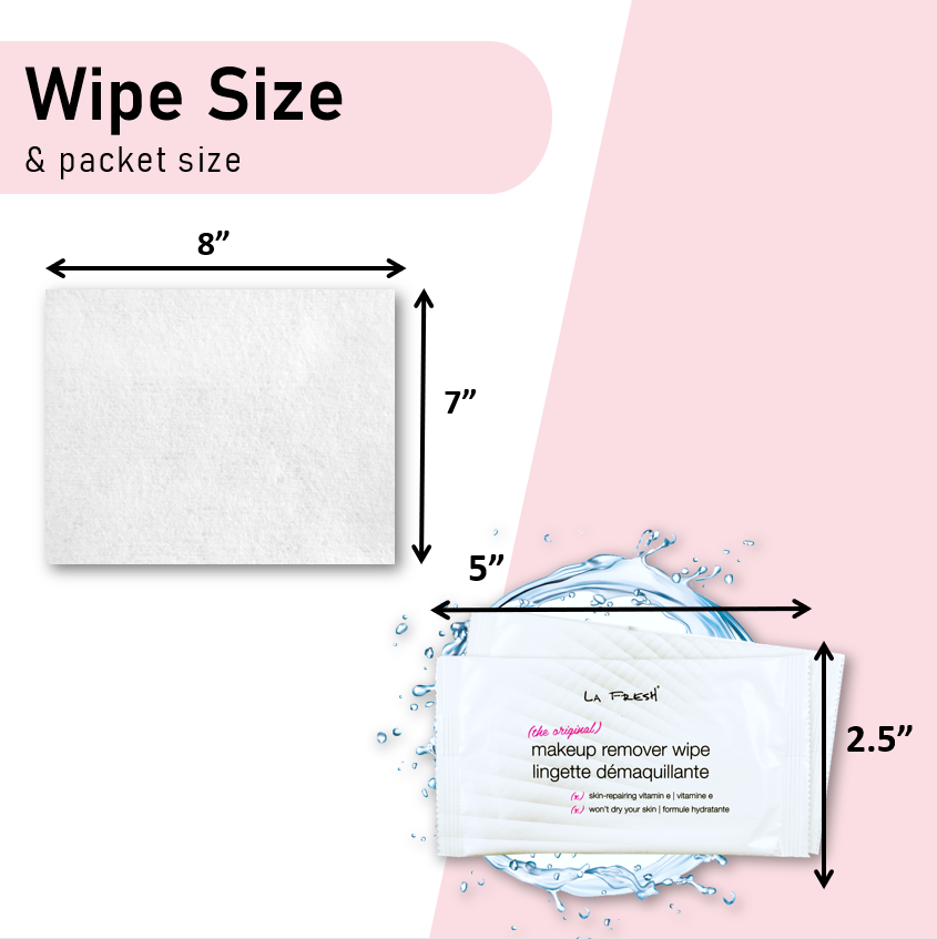 LA Fresh Original Hotel Makeup Remover Wipes Individual Wrapped