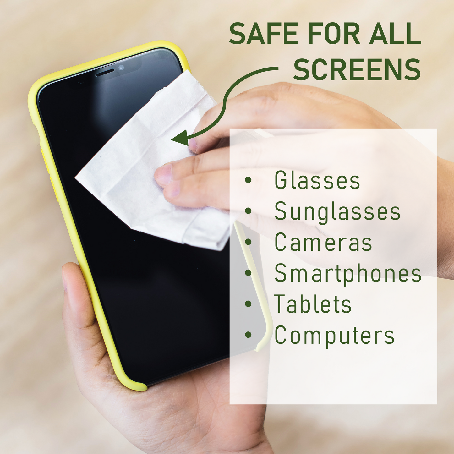 HandyClean Lens Cleaning Wipes Individually Wrapped
