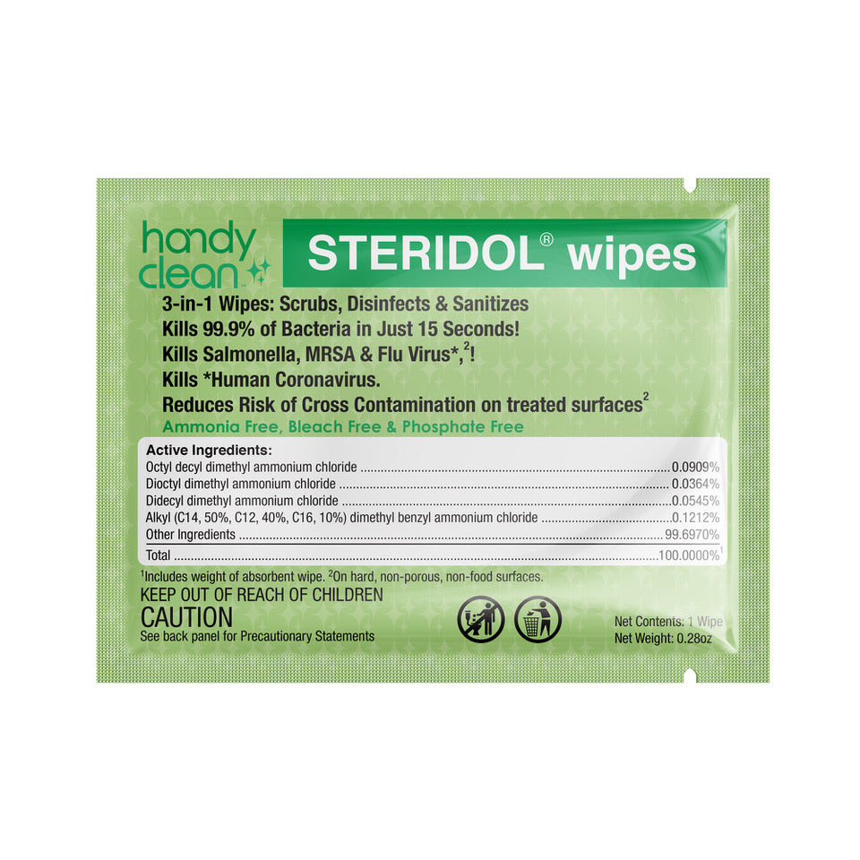 Steridol Wipes Individual WrappedEffective Against Omicron Variant
