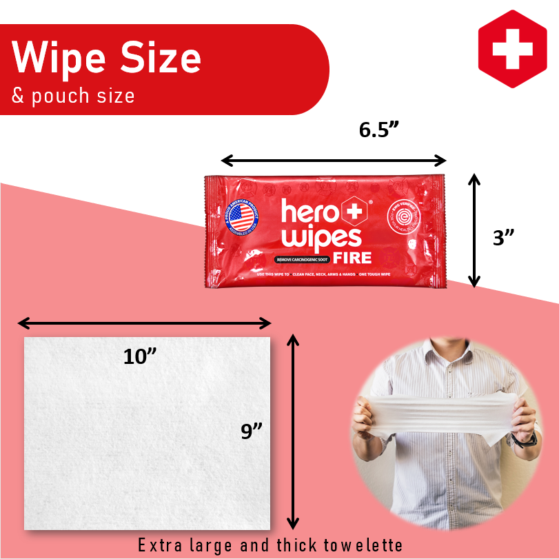 Hero Wipes Extra Large Body Wipes Individual Wrapped