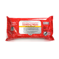 HandyClean Pre-Moistened Rinse-Free Sanitizing Wipes 72ct Pouch