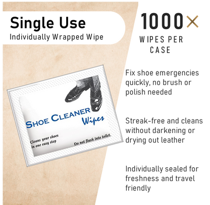 Diamond Wipes Shoe Shine Wipes Individual Wrapped