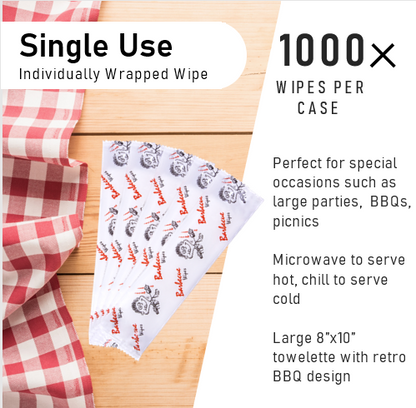 Diamond Wipes BBQ Pre-Moistened Hand Wipes Individual Wrapped