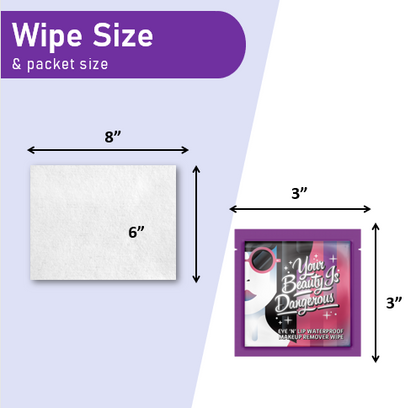 LA Fresh Waterproof Makeup Remover Wipes Individual Wrapped