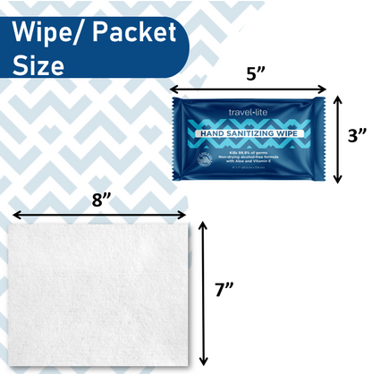 Travel Lite Alcohol-Free Hand Sanitizing Wipes Individual Wrapped