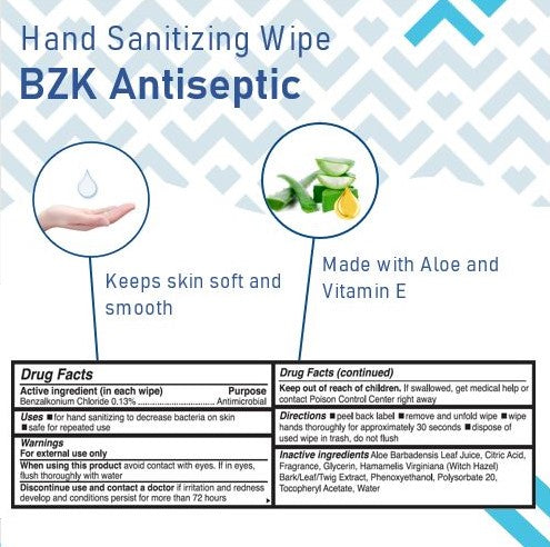 Travel Lite Alcohol-Free Hand Sanitizing Wipes Individual Wrapped