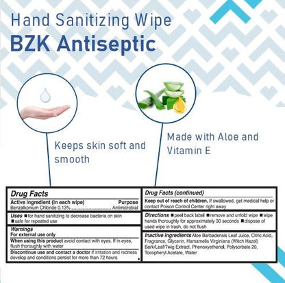 Travel Lite Alcohol-Free Hand Sanitizing Wipes Individual Wrapped