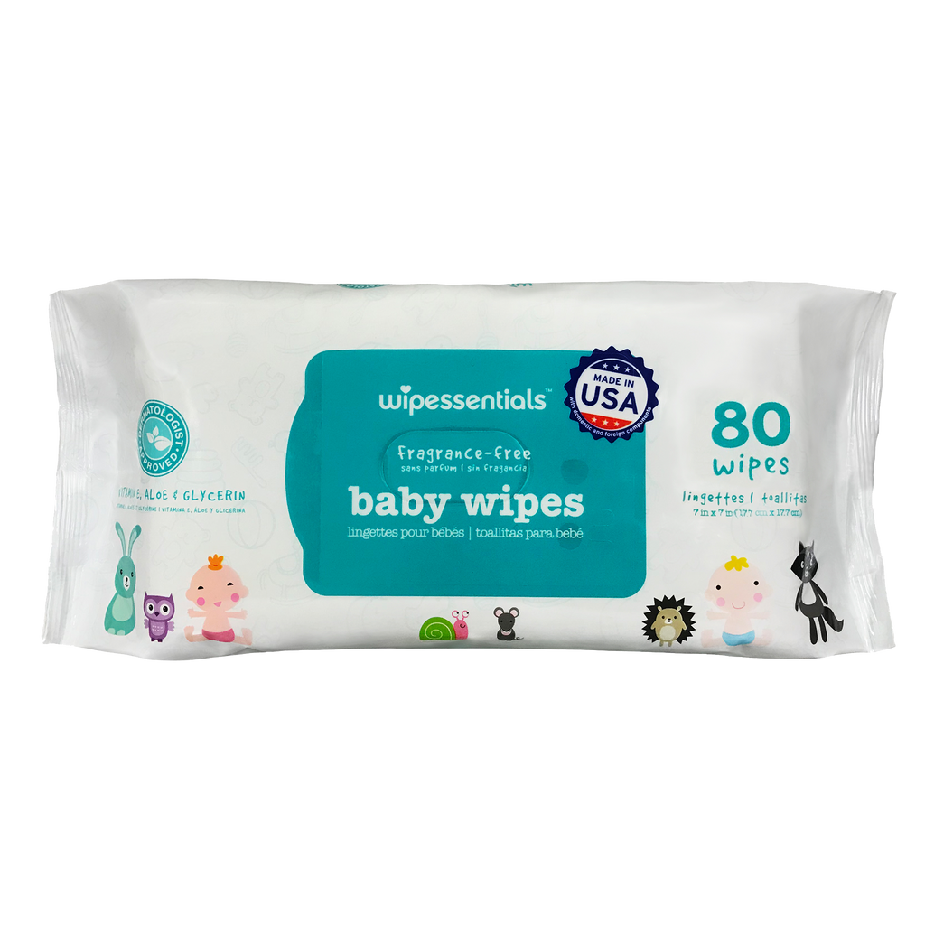 Wipessentials Baby Wipes Unscented 80ct Flow Pack