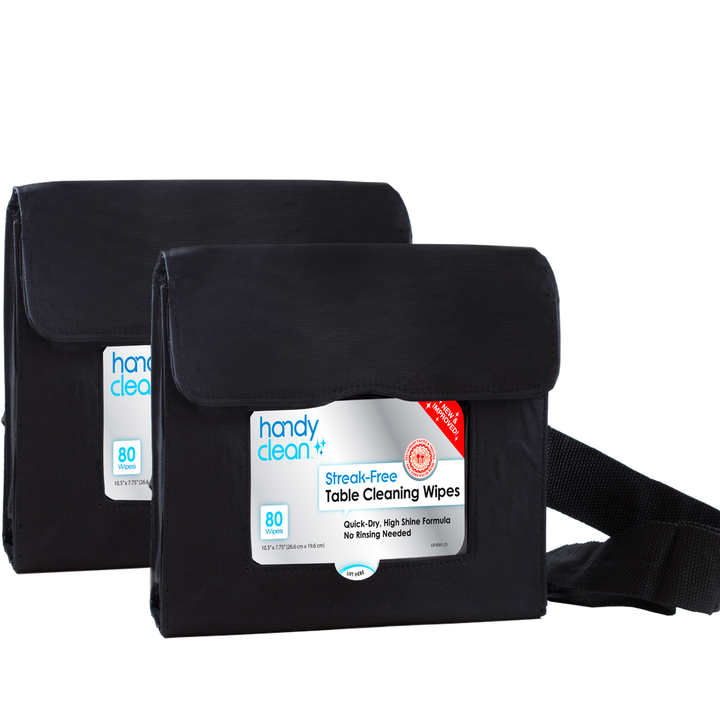 Handyclean™
Table Cleaning Wipes
Adjustable Carrying Belt Bag
(wipes not included)
