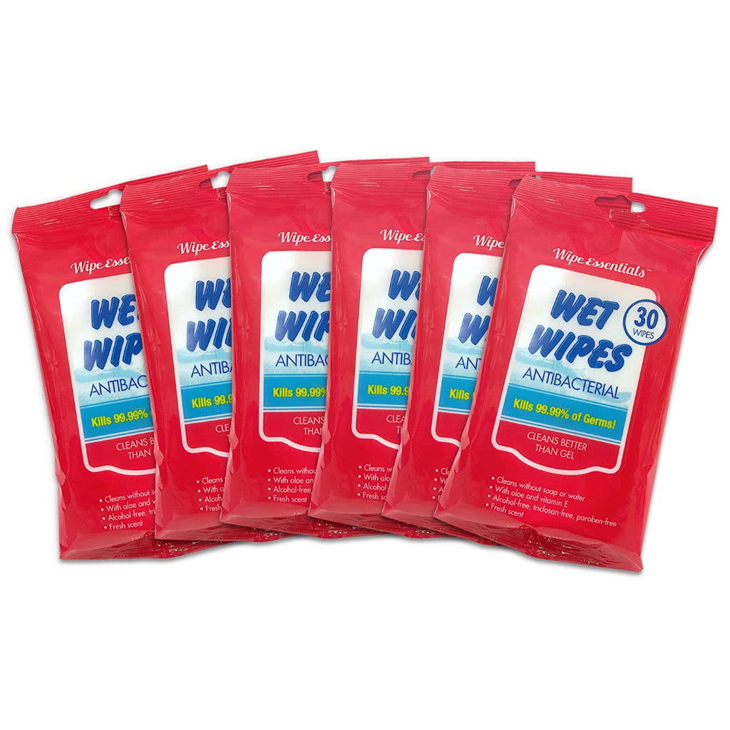 Wet Ones Antibacterial Hand Wipes, Fresh Scent Wipes | Travel Wipes Case,  Antibacterial Wipes | 20 ct. Travel Size Wipes (30 pack)